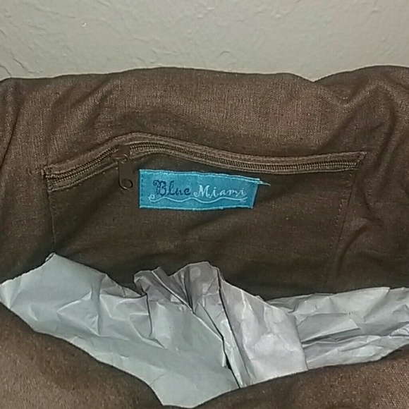 Blue Miami Straw Shoulder Bag - Picture 5 of 5